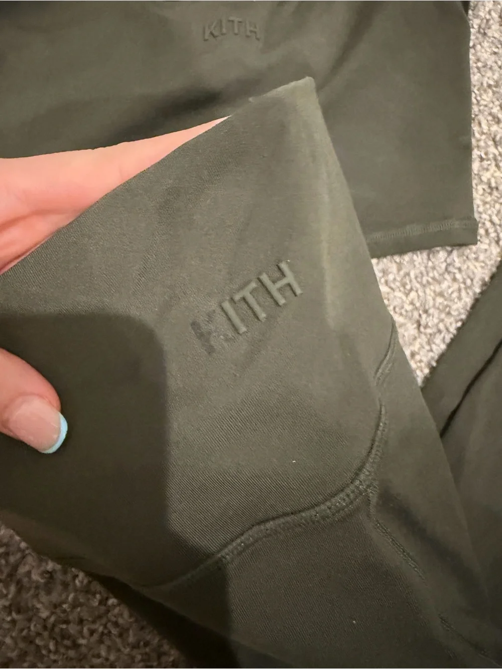 Kith Olive Green Seamless Leggings & Sports Bra Set - Picture 3 of 3